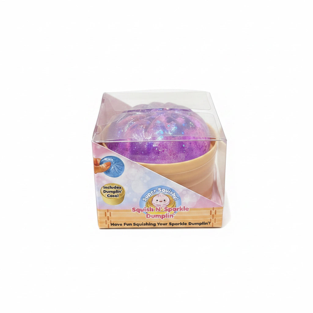 Super Squishy ! Mini Squish N’ Sparkle Dumpling - Purple Sparkle