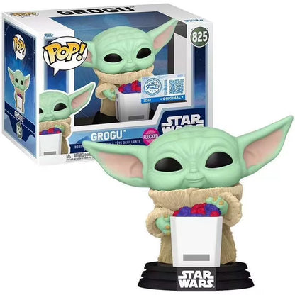 Funko Pop! Star Wars Grogu w/ Snack (Flocked) Exclusive Figure #825