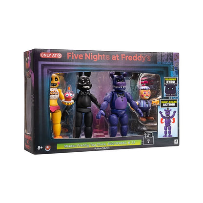 Five Nights at Freddy's | 4-Pack Figure Set | Toy Chica, Shadow Freddy & JJ