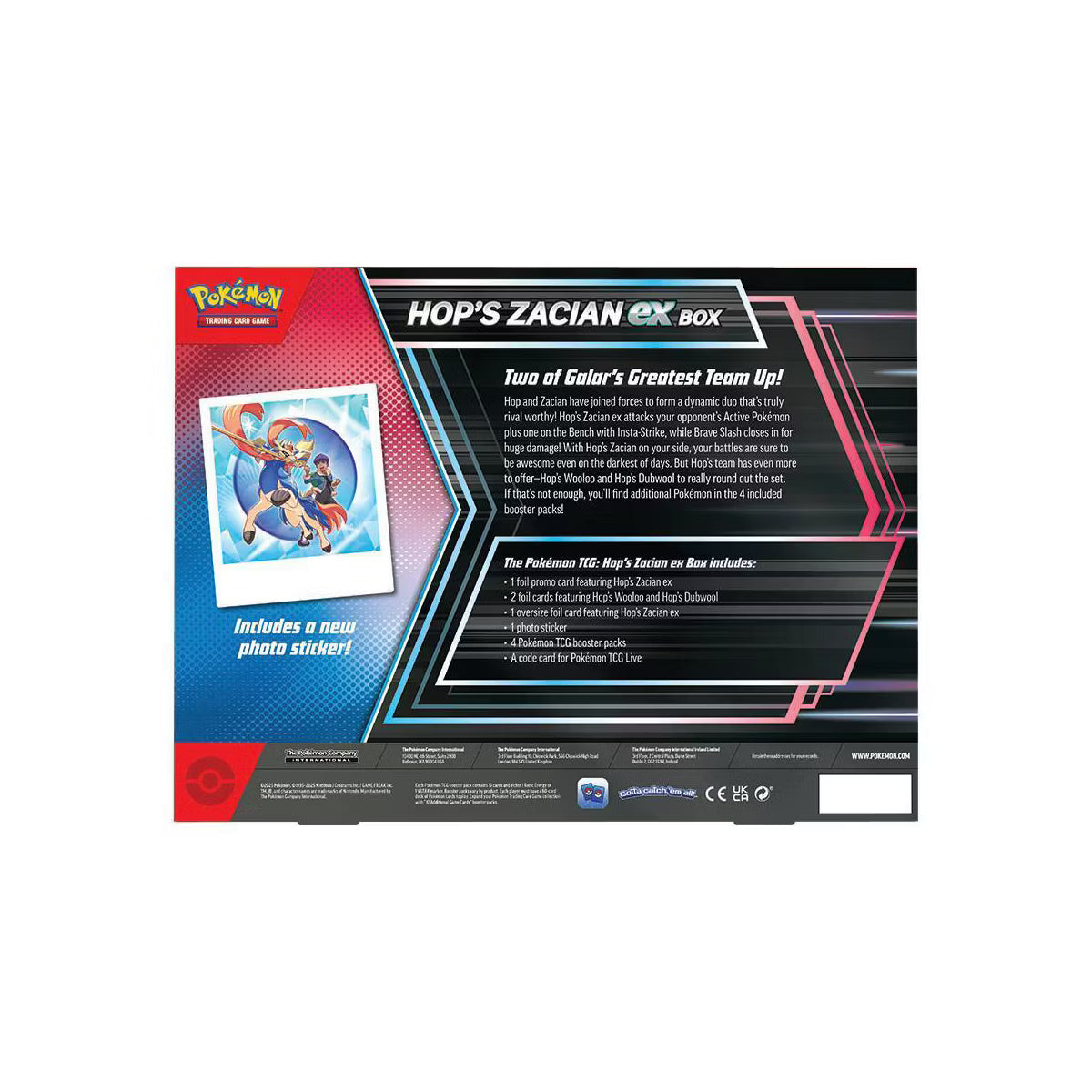 Pokémon Trading Card Game | Hop's Zacian ex Box