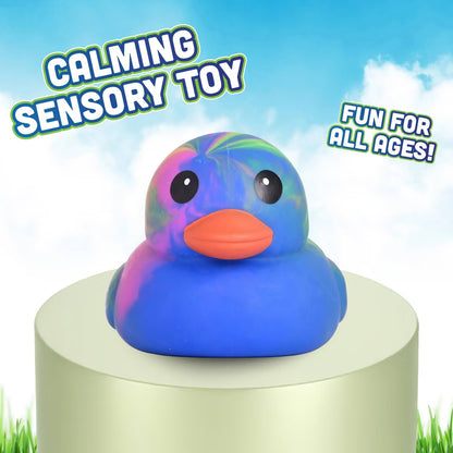 Squeeezy | Viral Squishy Duck | Anxiety Relief |  Squeezeable | Tie/Die Colors Vary