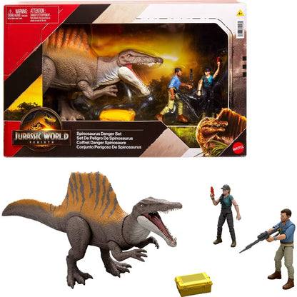 Jurassic World Rebirth Spinosaurus Danger Set Exclusive Playset [with Zora Bennett & Dr. Henry Loomis Action Figures]