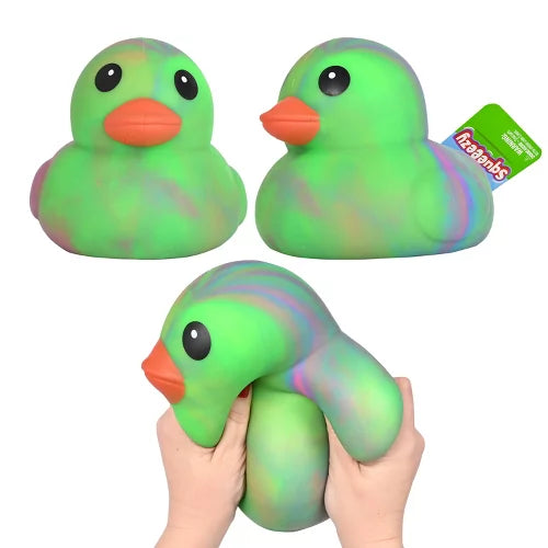 Squeeezy | Viral Squishy Duck | Anxiety Relief |  Squeezeable | Tie/Die Colors Vary