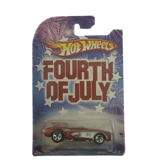 HOT WHEELS 2008 FOURTH OF JULY CHEVY  CORVETTE SR-2  RED
