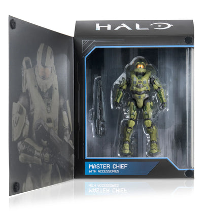 Halo action figure in packaging with 'Master Chief' branding