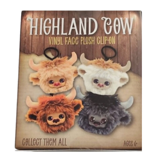 Highland Cow | Vinyl Face Plush Clip-On | Mystery