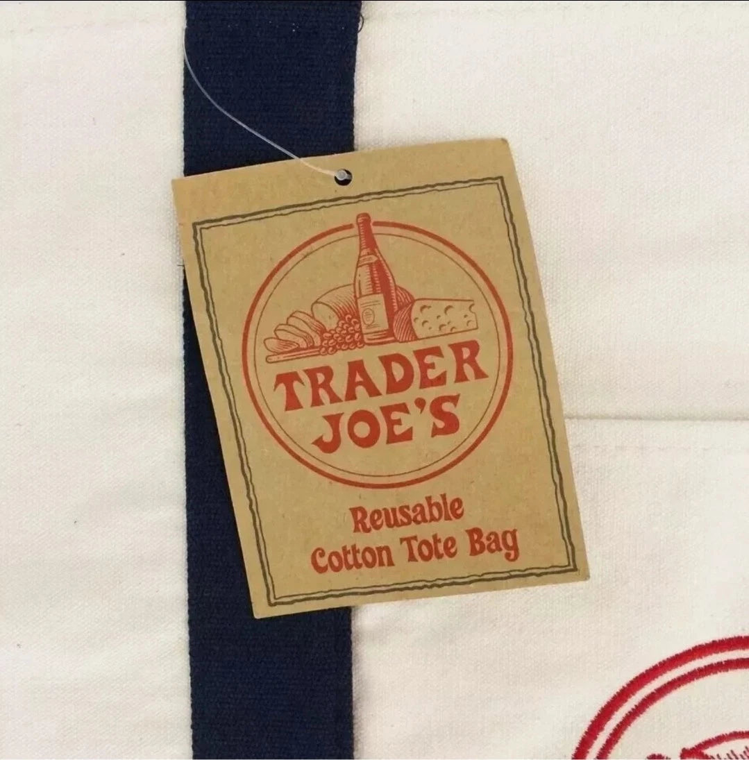 T.Js Large Embroidered Cotton Canvas Tote Bag – Navy Blue (Single)