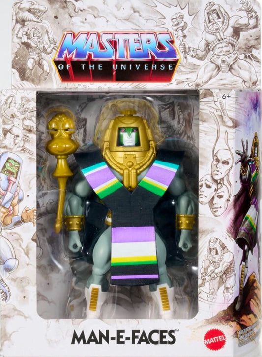 Man-E-Faces figure from Masters of the Universe packaging
