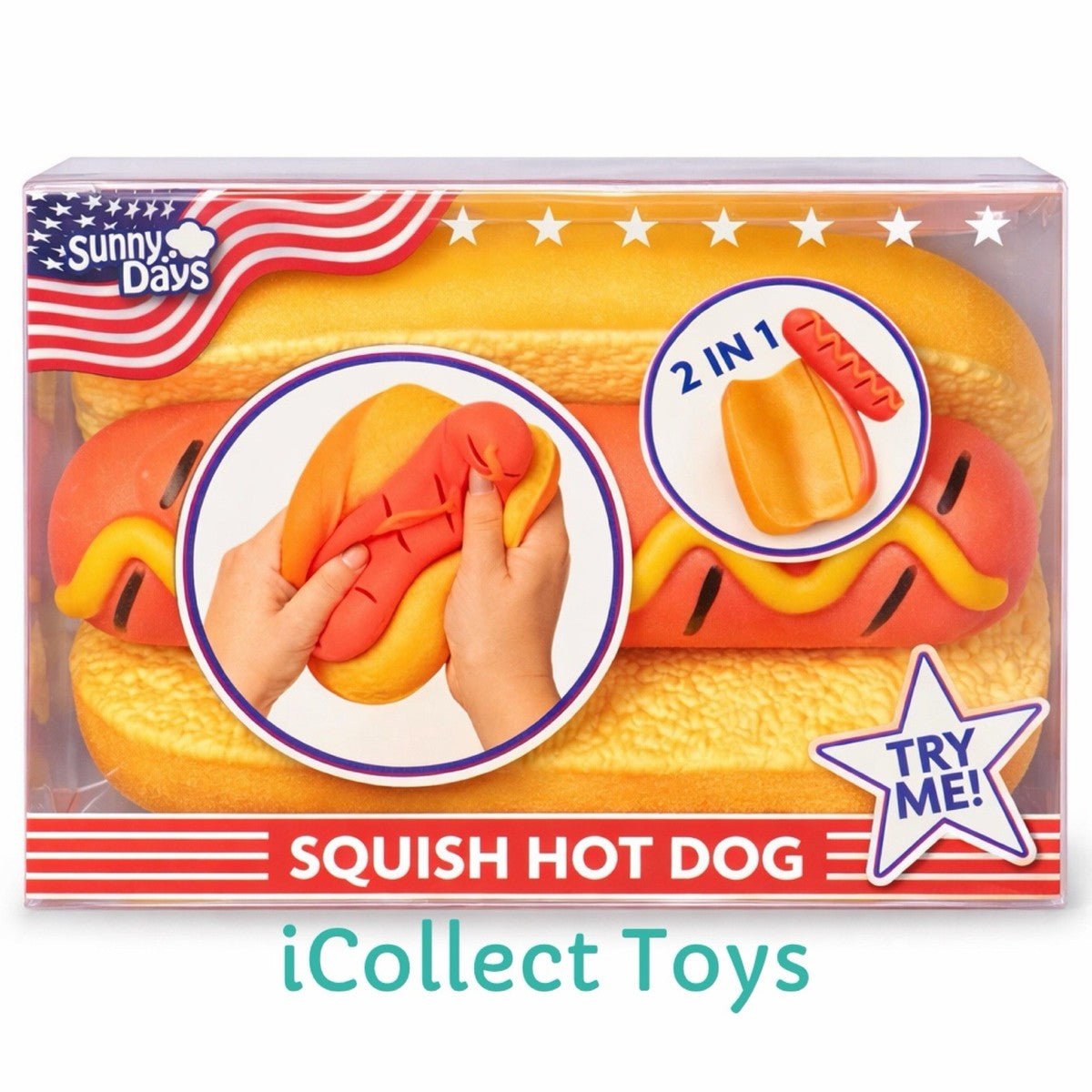 Sunny Days Squish Hot Dog | Slow Rise Squishy Toy
