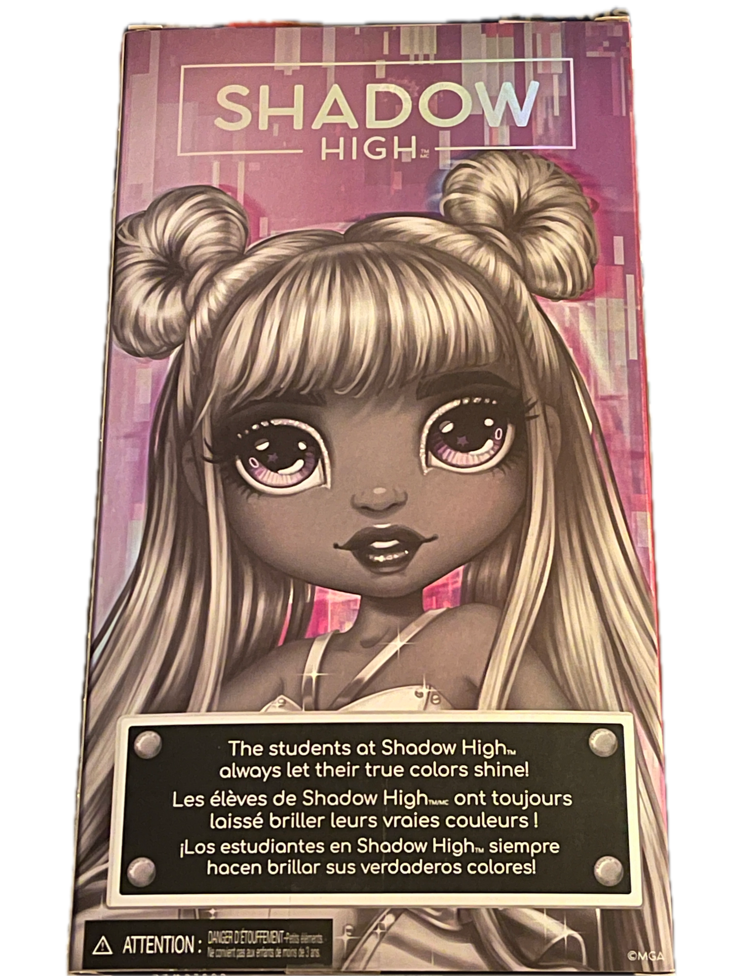 Rainbow High Shadow High Luna Madison | Grayscale 11" Fashion Doll with Grey Hair, Metallic Outfit & Handbag