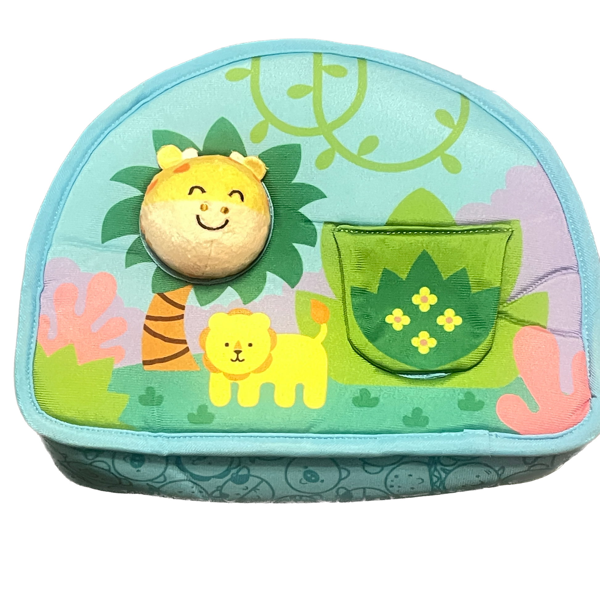 Children's lunch bag with animal illustrations on a white background