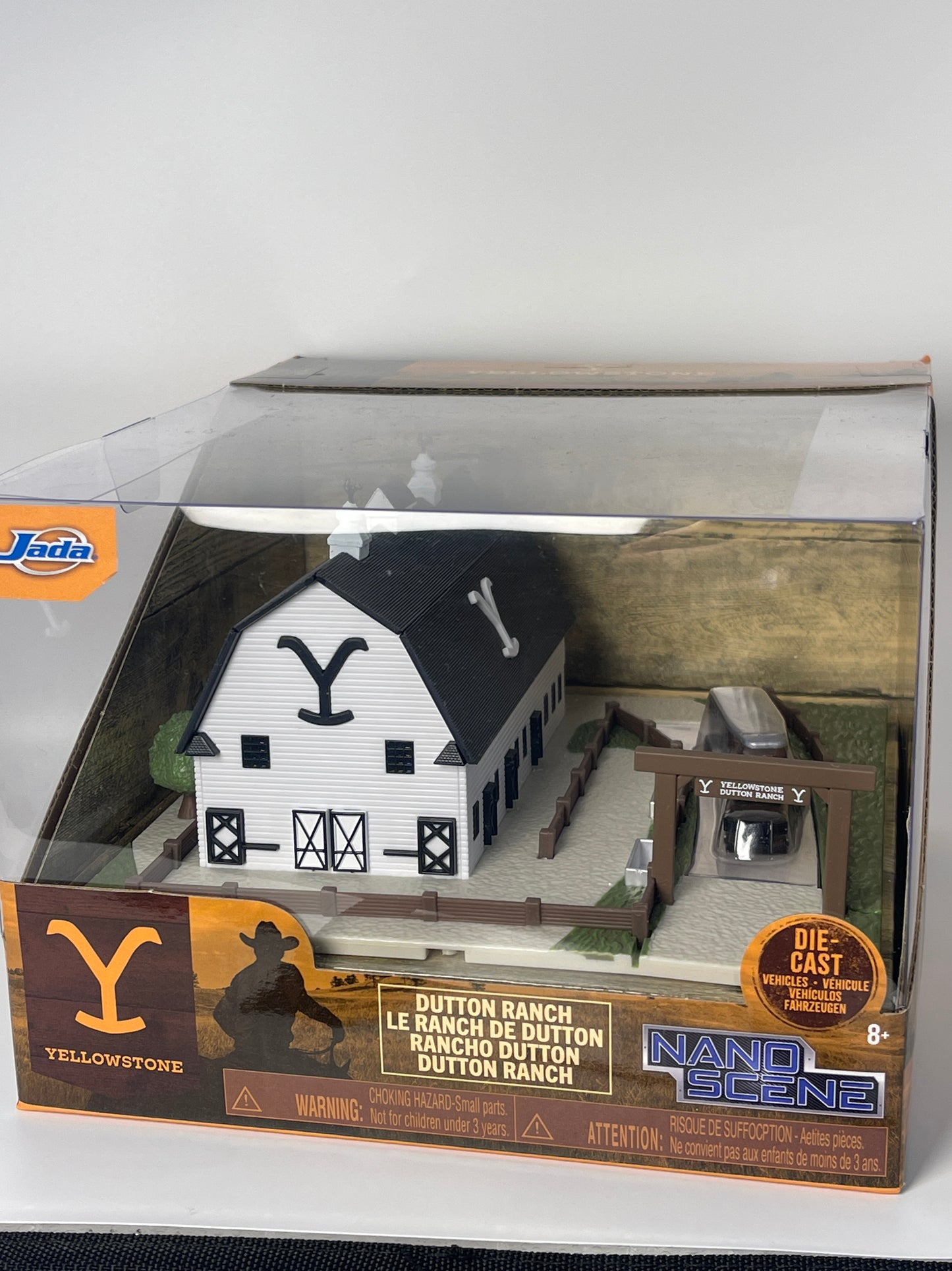 Jada Toys Nano Scene | Yellowstone Dutton Ranch Diecast Set | White, Black & Brown | 2025