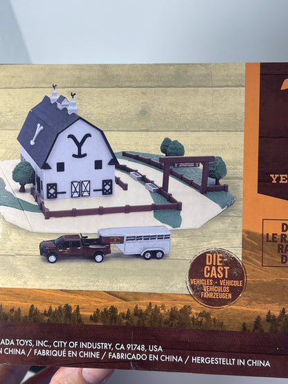Jada Toys Nano Scene | Yellowstone Dutton Ranch Diecast Set | White, Black & Brown | 2025