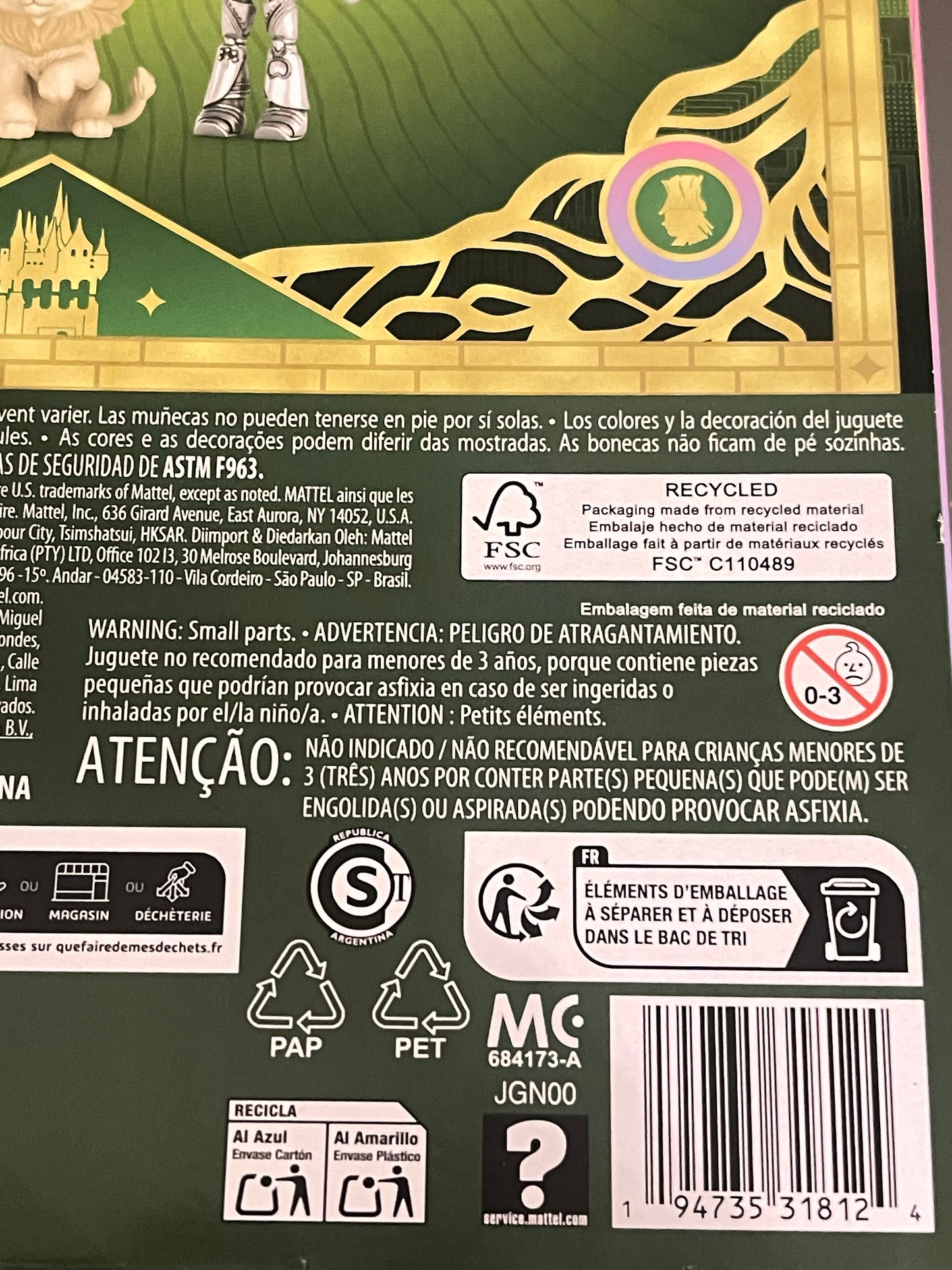 Wicked For Good Oz Story Set - Glinda, Dorothy, Scarecrow, Tinman, Cowardly Lion - Mattel Collectible Playset