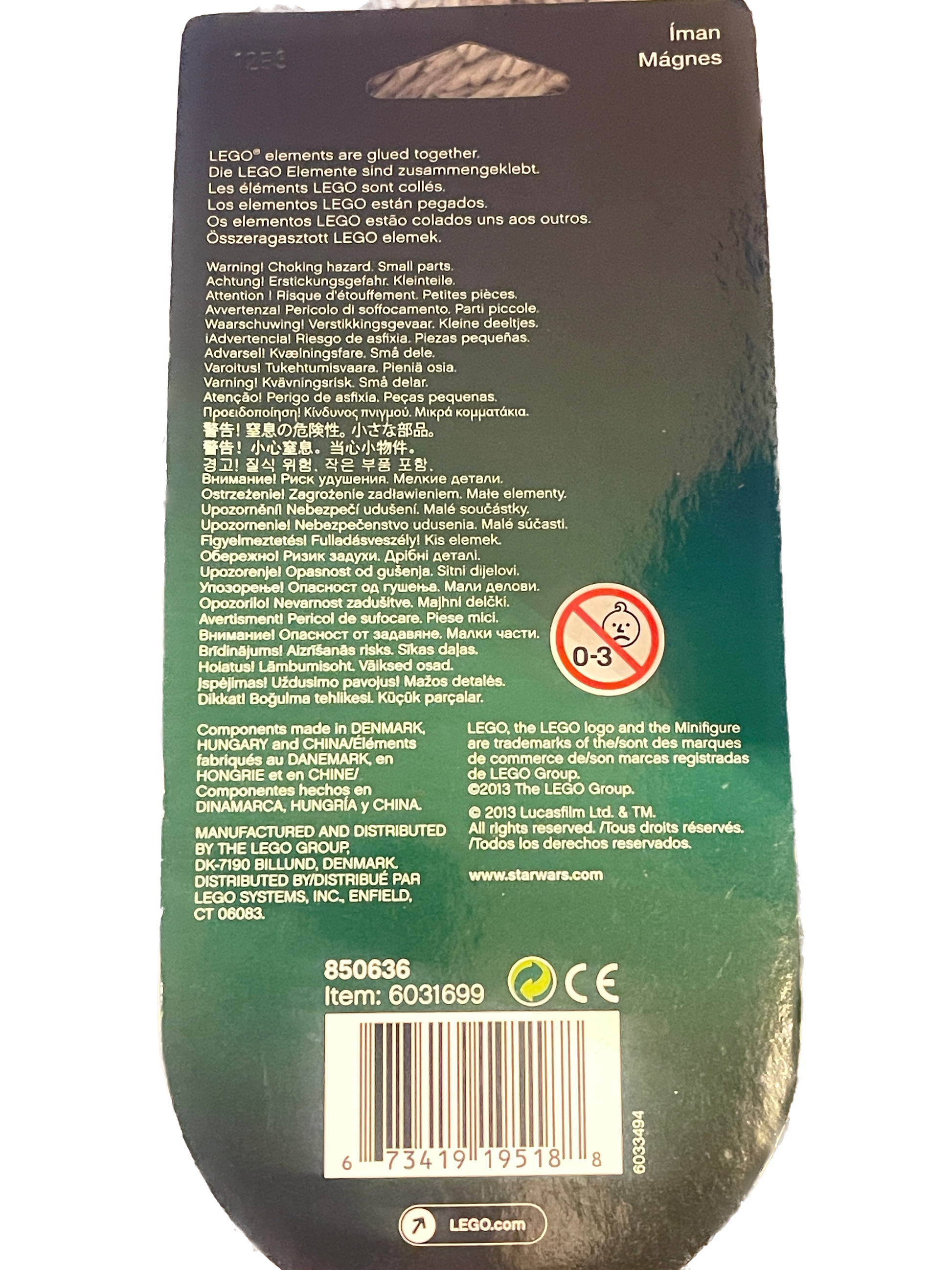 Back of a LEGO product packaging with text and branding