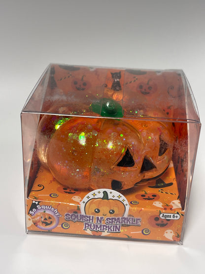 Zorbitz | Squish N Sparkle Pumpkin | Halloween Squishy Toy