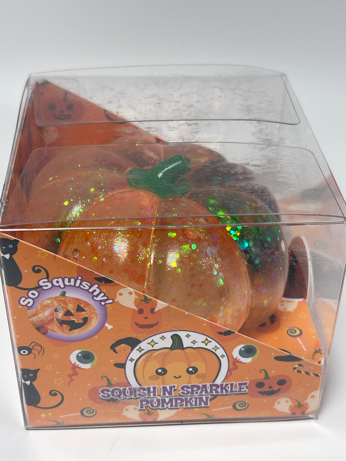 Zorbitz | Squish N Sparkle Pumpkin | Halloween Squishy Toy