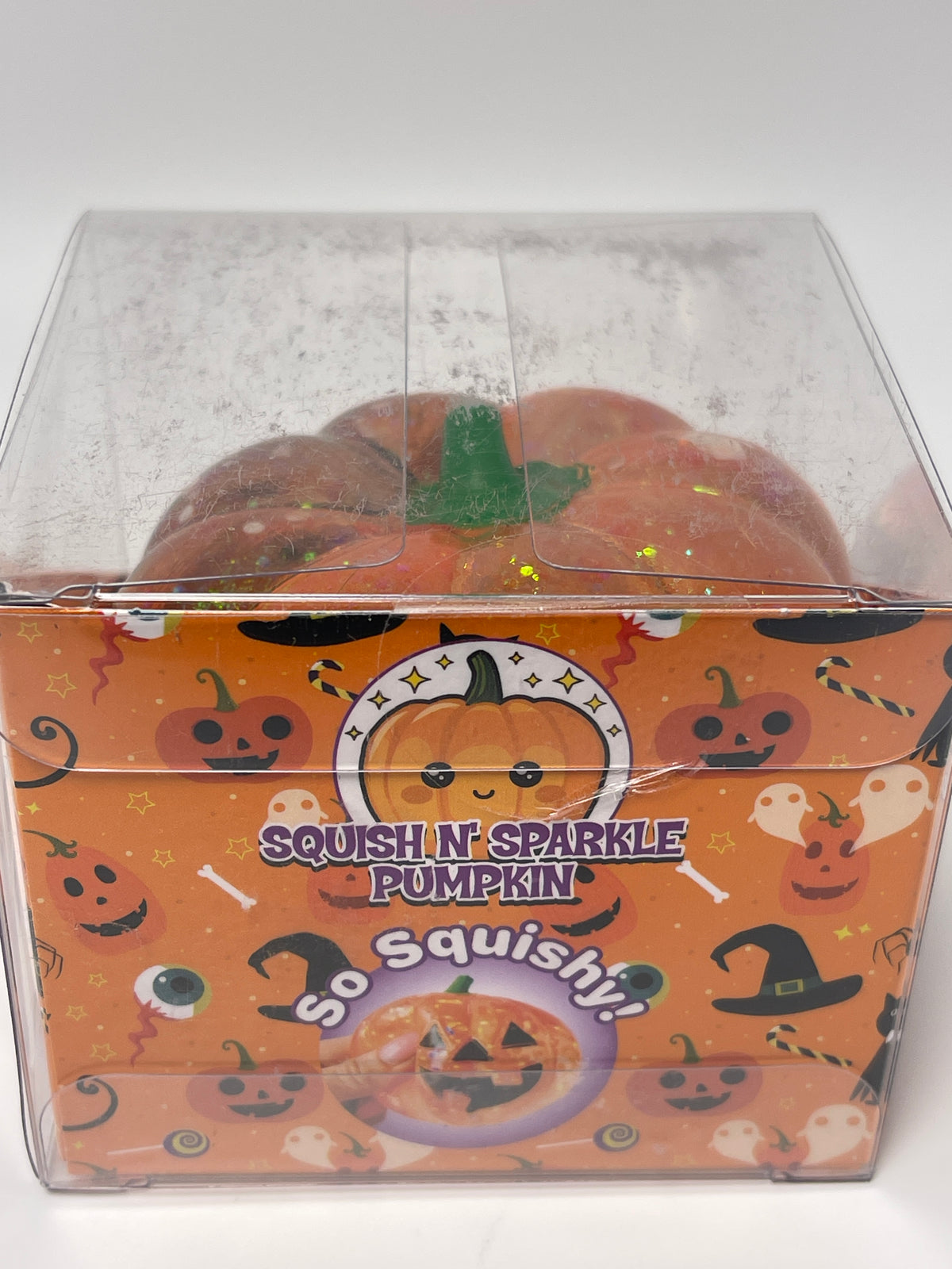 Zorbitz | Squish N Sparkle Pumpkin | Halloween Squishy Toy