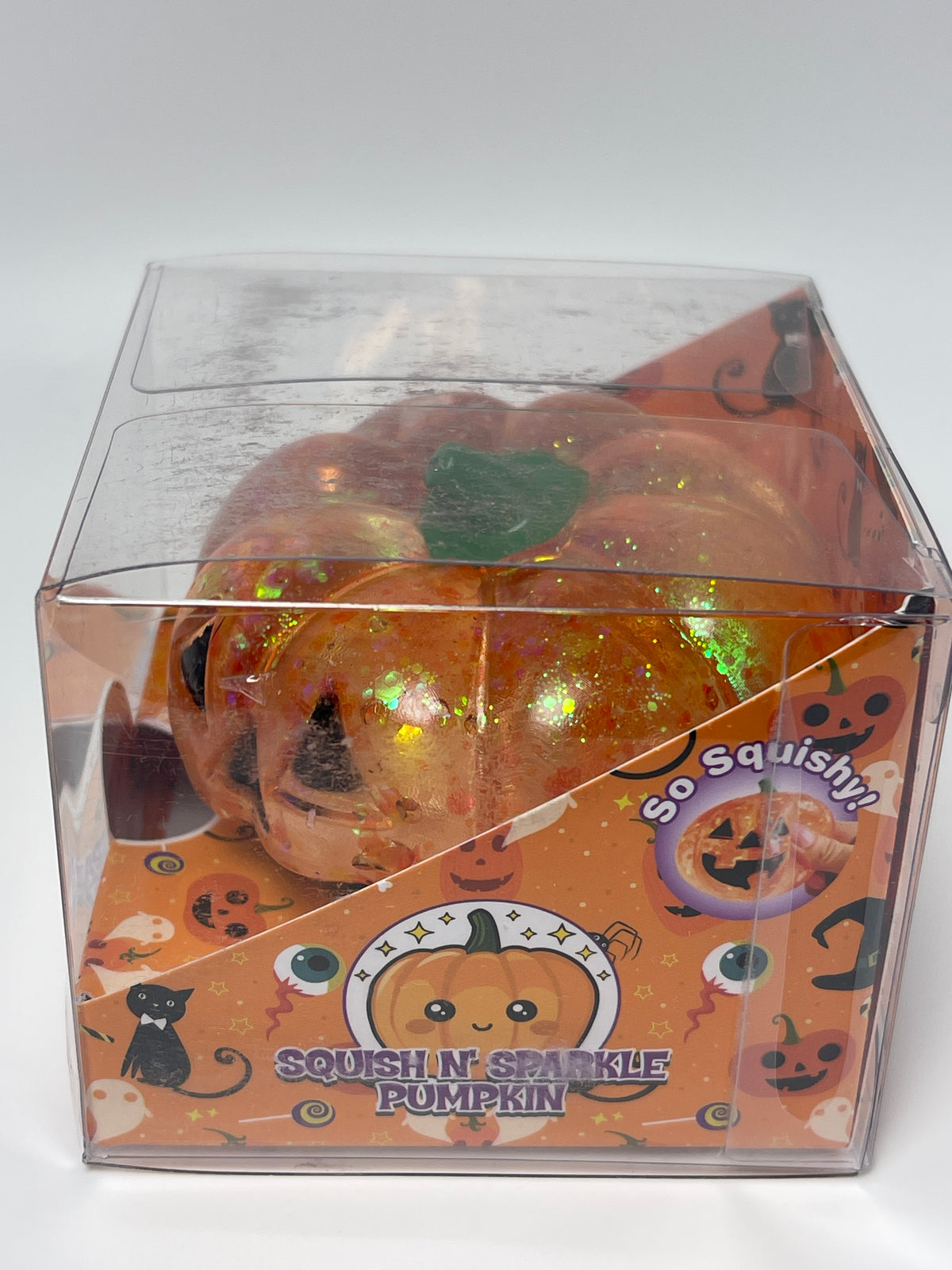 Zorbitz | Squish N Sparkle Pumpkin | Halloween Squishy Toy