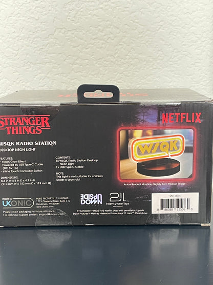The WSQK Collection | Stranger Things| Radio Station Desktop Neon Logo