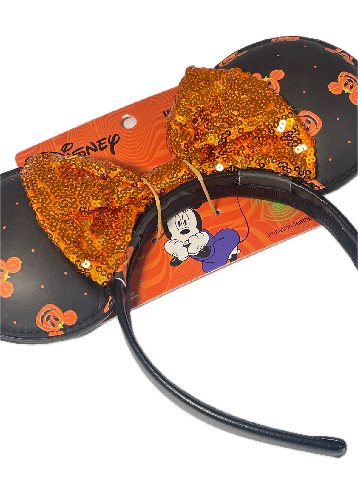 Disney x Aldi | Mickey Mouse | Black & Orange Sequin Bow Halloween Headband 2026