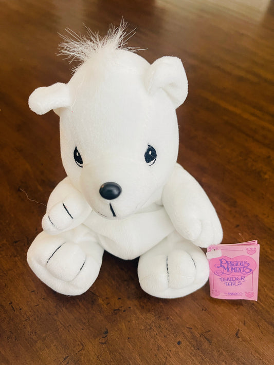 Precious Moments Tender Tails Enesco White Polar Bear - 1998 Vintage Plush