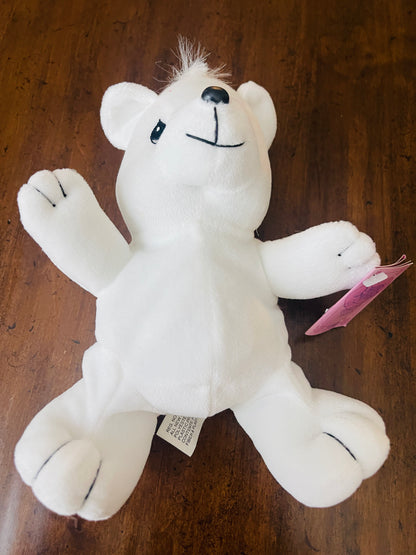 Precious Moments Tender Tails Enesco White Polar Bear - 1998 Vintage Plush