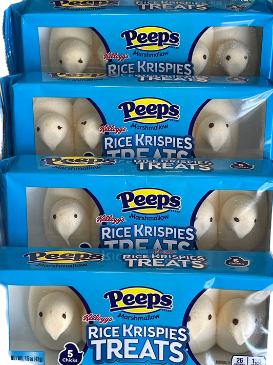 Peeps Marshmallow Rice Krispies Treats - 4 Pack Bundle