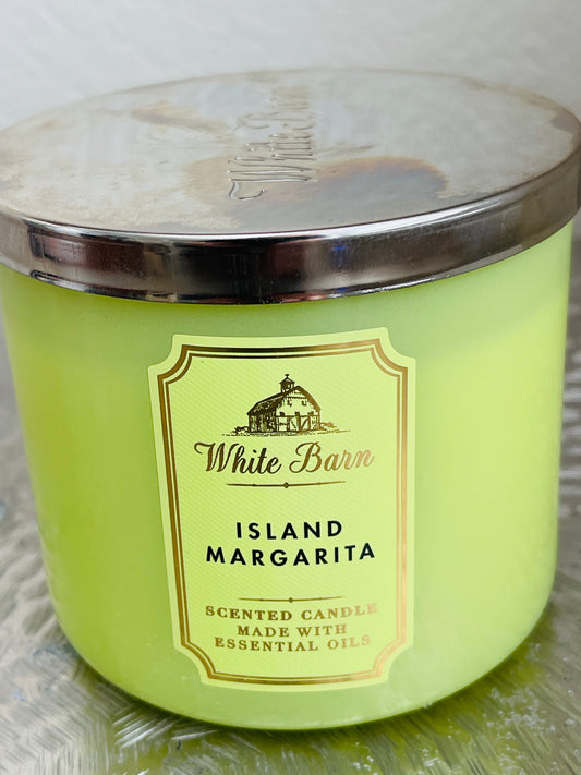 Bath & Body Works White Barn Island Margarita 3-Wick Candle 14.5 oz