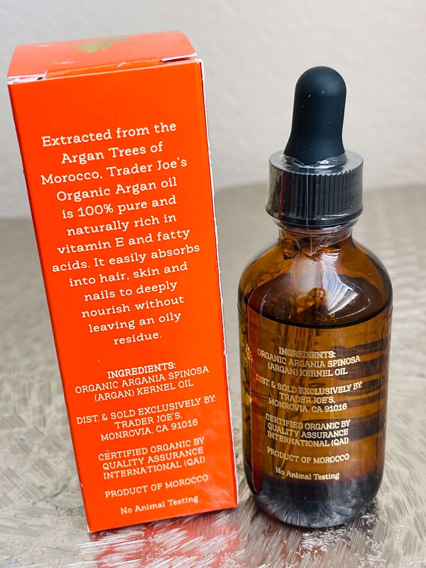 Trader Joe's Organic Argan Oil |100% Pure Cold-Pressed Moroccan Oil | 2 Pack