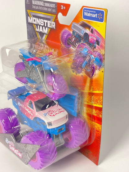 Spin Master | Monster Jam Sparkle Smash | 1:64 Scale Monster Truck & Dirt Bike 2-Pack