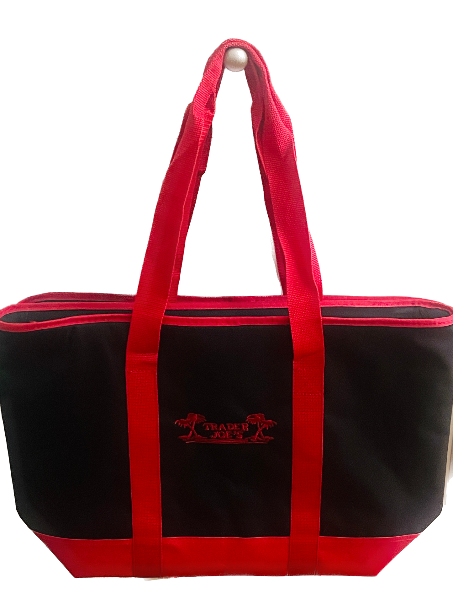 Trader Joe's | Insulated Tote Bag | Black & Red