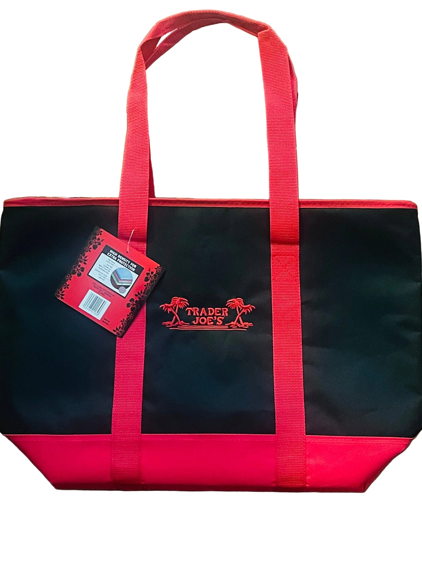 Trader Joe's | Insulated Tote Bag | Black & Red