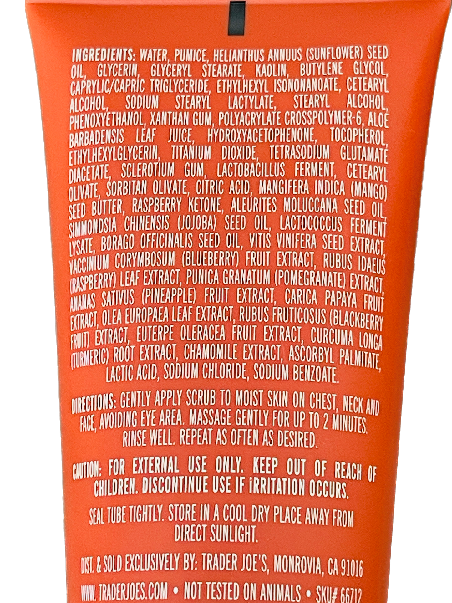 Trader Joe's Microdermabrasion Facial Scrub - Exfoliating Face Scrub