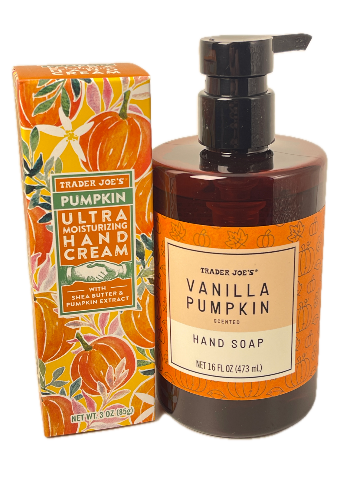 Trader Joe's | Pumpkin Hand Cream and Vanilla Pumpkin Soap Set