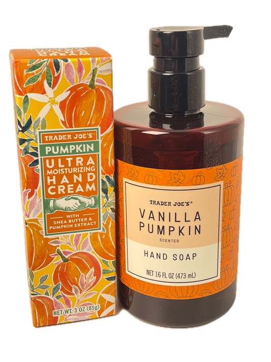 Trader Joe's | Pumpkin Hand Cream and Vanilla Pumpkin Soap Set