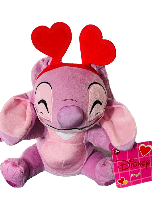 Disney Lilo & Stitch Valentine's Day Plush - Angel with Heart Antenna 8"