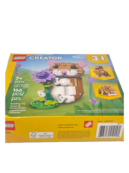 LEGO | Creator | Cute Hamster with a Flower | 166 Pieces | 31376