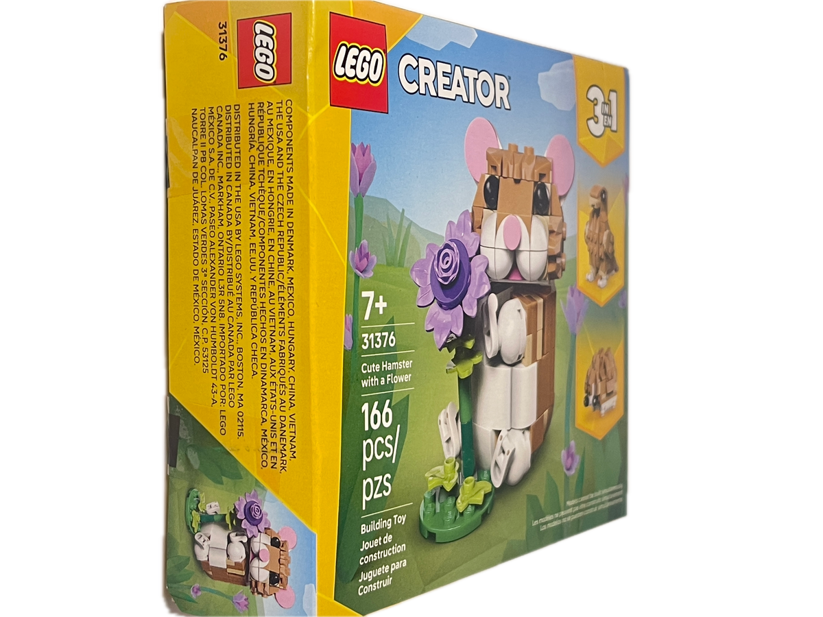LEGO | Creator | Cute Hamster with a Flower | 166 Pieces | 31376