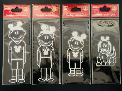 Disney Car Window Decals - Family Stick Figures (Dad, Mom, Son & Dog)