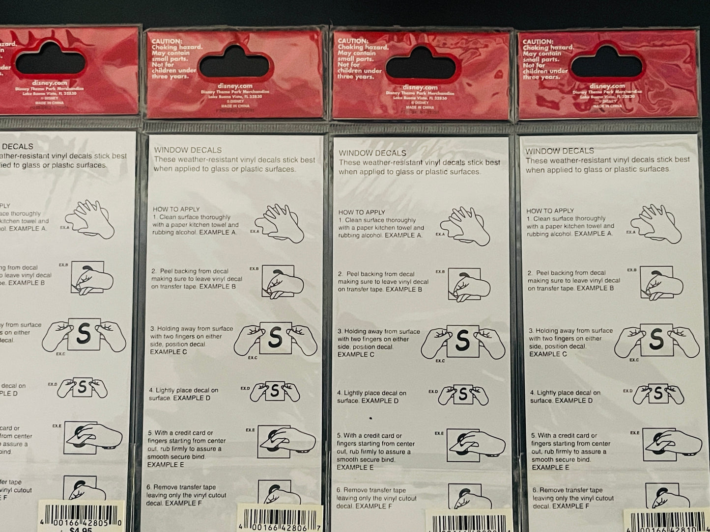 Disney Car Window Decals - Family Stick Figures (Dad, Mom, Son & Dog)