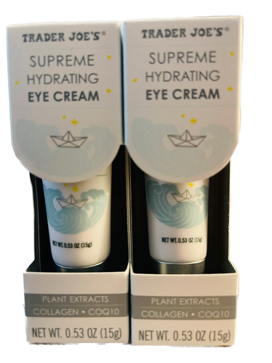 Trader Joe's Supreme Hydrating Eye Cream | Two Tubes | .053 oz each
