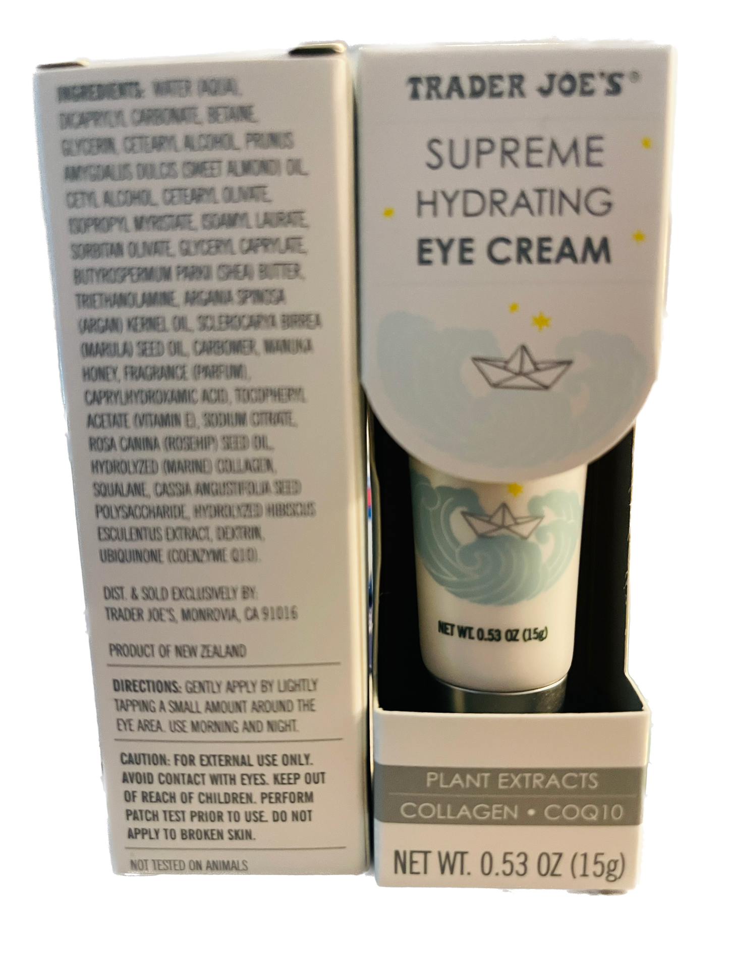 Trader Joe's Supreme Hydrating Eye Cream | Two Tubes | .053 oz each