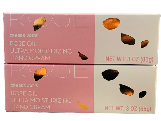 Trader Joe's Rose Oil Ultra Moisturizing Hand Cream | 2 Pack | 3oz each