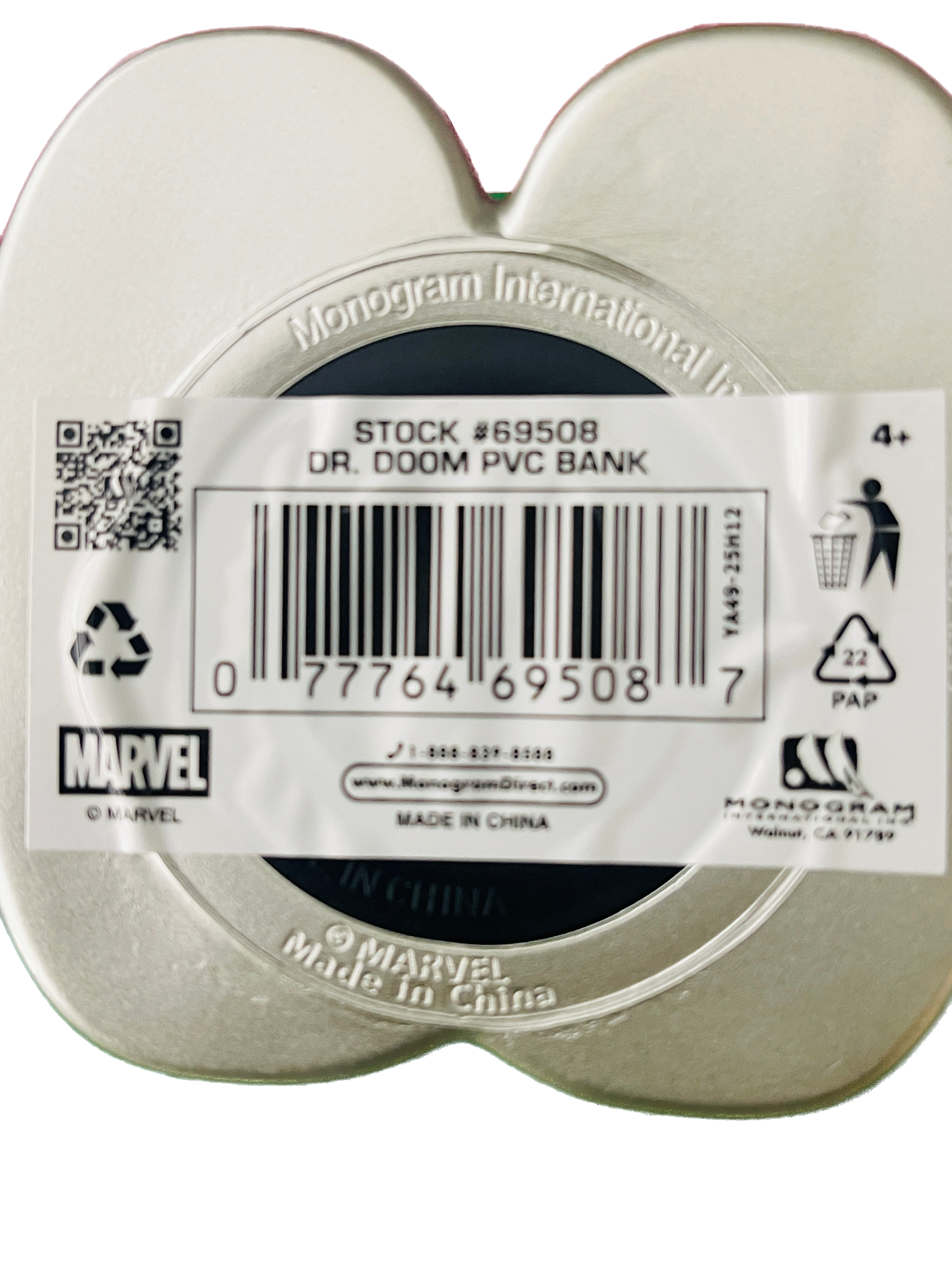 Marvel branded product with a label on a white background