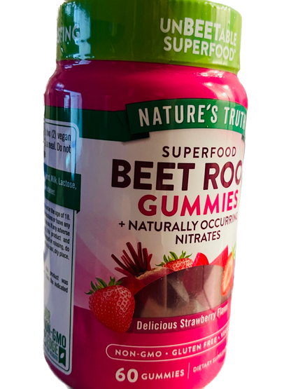 Nature's Truth Superfood Beet Root Gummies - 60 Gummies Per Bottle | 2 Bottles