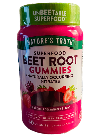 Nature's Truth Superfood Beet Root Gummies - 60 Gummies Per Bottle | 2 Bottles
