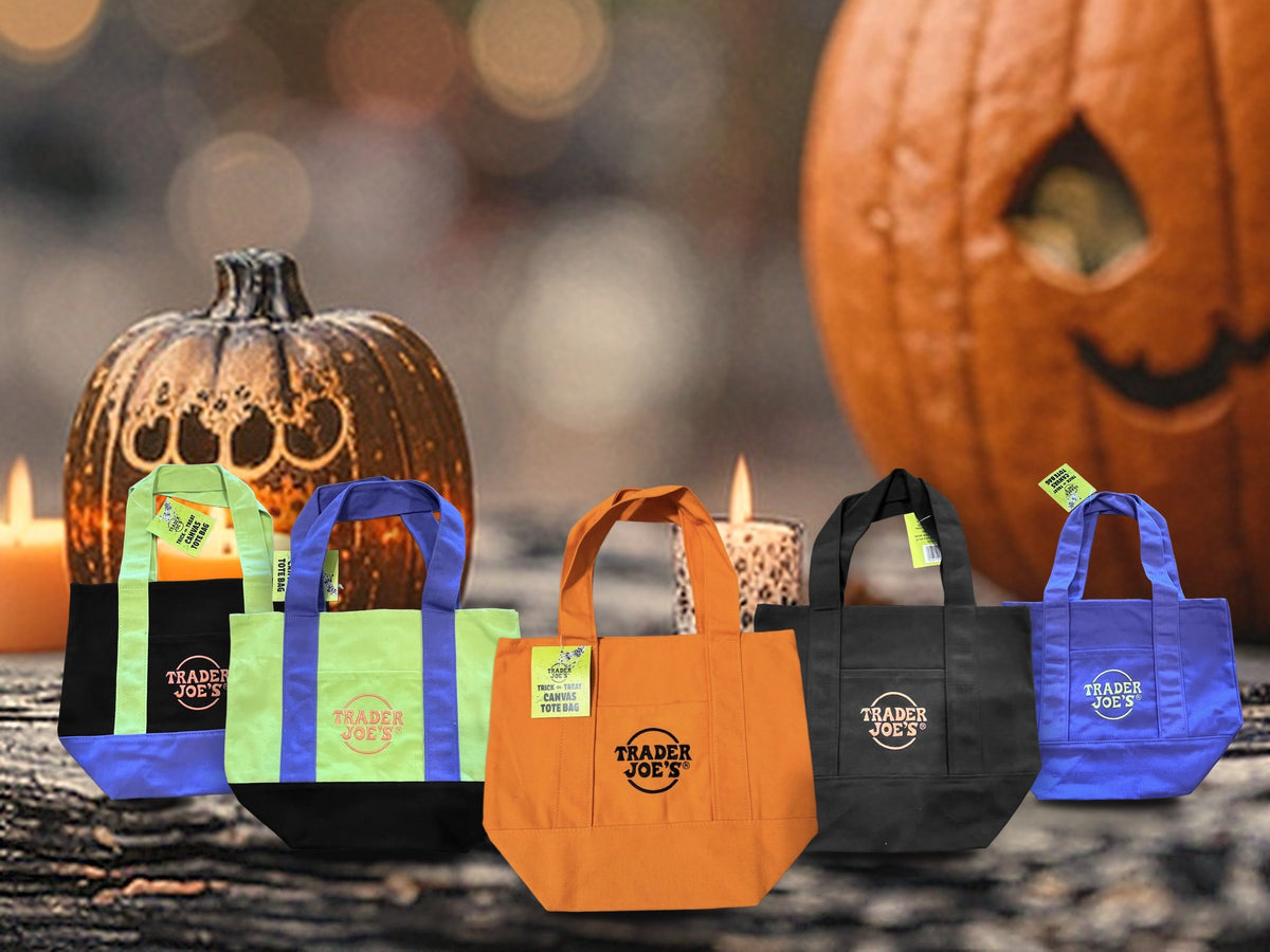Trader Joe's | Halloween Canvas Tote Bags | Set of 5 (2026)