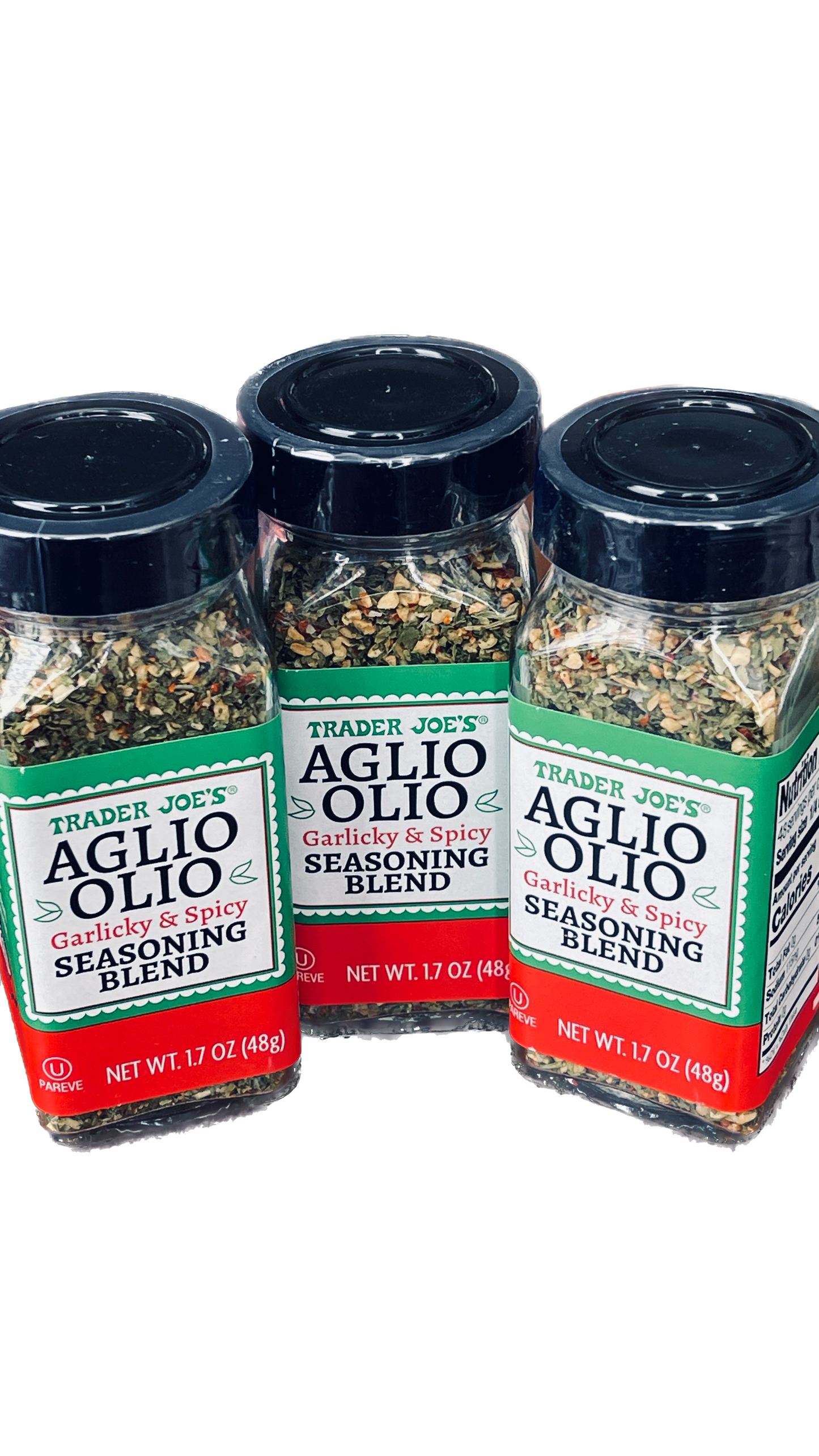 Trader Joe's Aglio Olio Garlicky & Spicy Seasoning Blend, 1.7oz 3 Pack