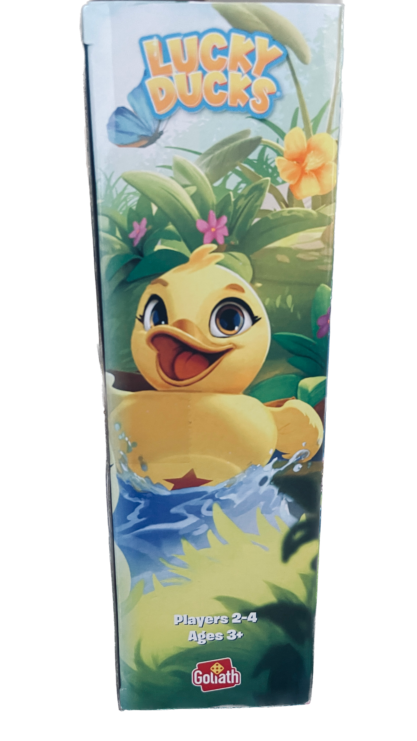 Box of 'Lucky Ducks' with a cartoon duck character on a white background